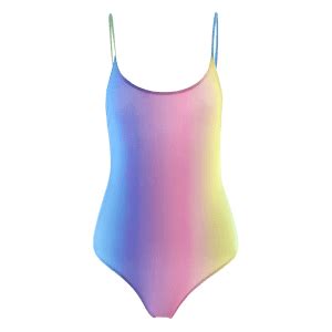 Colormix Xl Colorful Ombre Backless One Piece Swimwear Rosegal Com