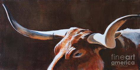 Texas Long Painting By David Ackerson