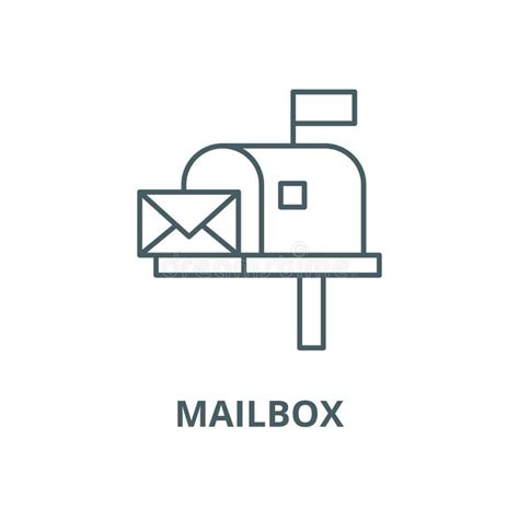 Mailbox Vector Line Icon Linear Concept Outline Sign Symbol Stock