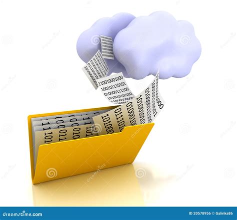 Folders And Cloud Computing Concept Stock Illustration Illustration