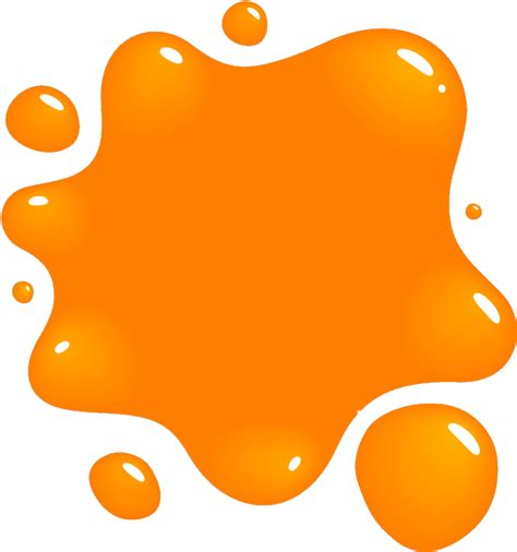 Bouncy Orange Paint Splatter Clipart Png Image Transparent Png Free