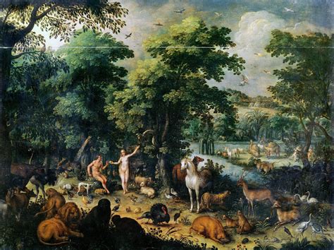 Адам и Ева в Эдемском саду Земной рай ок1610 Севилья Музей