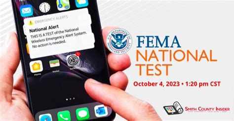 fema and fcc plan nationwide emergency alert test for oct 4 test messages will be sent to all