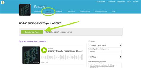 How do I customize my embed players? - Buzzsprout Help