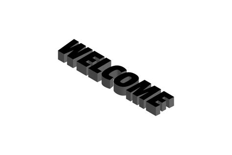 3d Isometric Welcome Text Art Vector 2125573 Illustrations Design