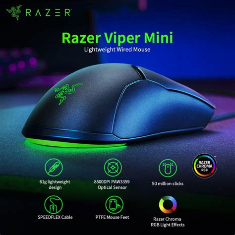 Razer Viper Mini Ultralight Gaming Mouse 8500 Dpi Optical