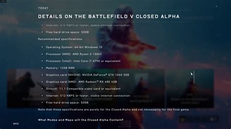 Battlefield 5 System Requirements Youtube