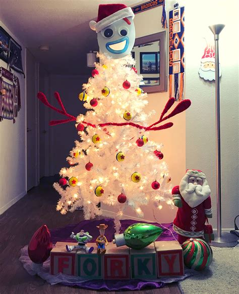 Toy Story Forky Christmas Tree Árboles De Navidad Disney Árboles De