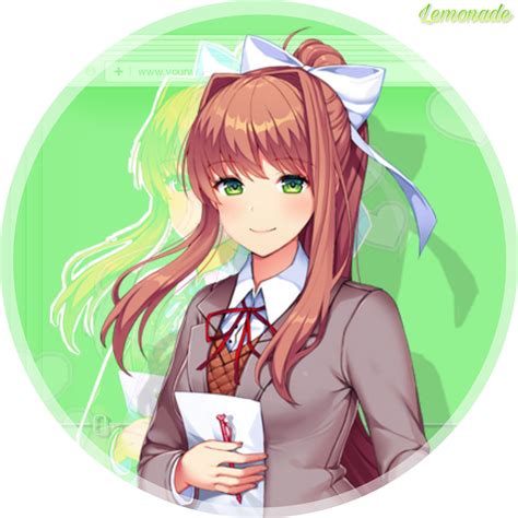 Monika Icon 💚🤍 Anime Character Names Literature Club Popular Anime