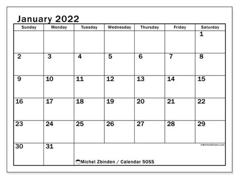 January 2022 With Holidays Calendar Free Printable January 2022