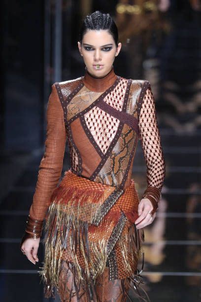 Kendall Jenner Walks The Runway During The Balmain Show As Part Of The