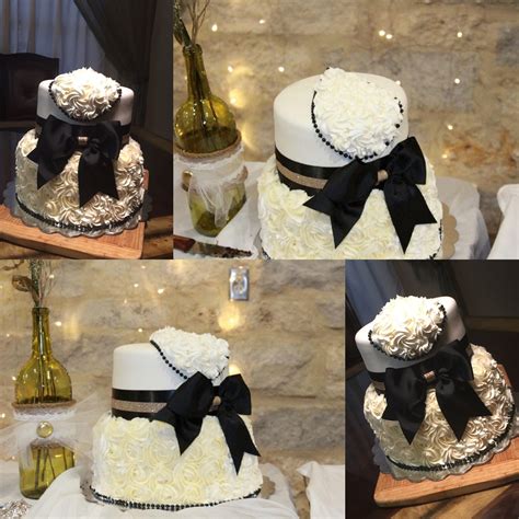 Elegant wedding dress inspired cake with a hint of black and gold! | Elegant wedding, Elegant ...