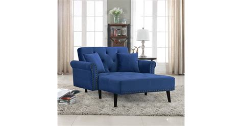 Modern Velvet Fabric Recliner Sleeper Chaise Lounge Stylish Space
