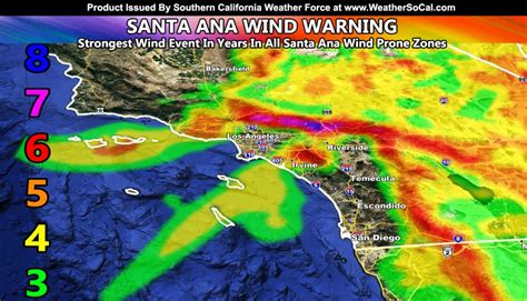 Warning Santa Ana Wind Warning Issued From Watch For Monday Cajon