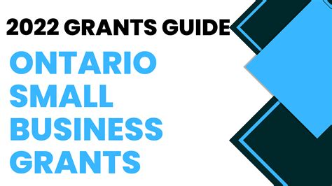 Grants Guide Ontario Small Business Grants Canada Small Business