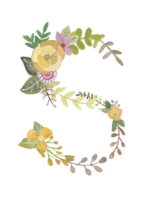 Flower Alphabet Letters To Print
