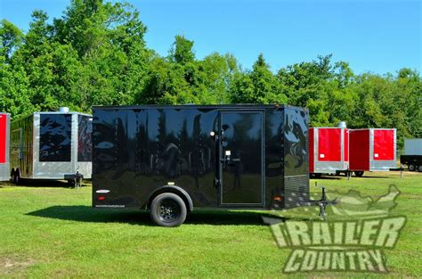 New 6x12 6 X 12 V Nose Enclosed Cargo Trailer W Ramp And Black Out