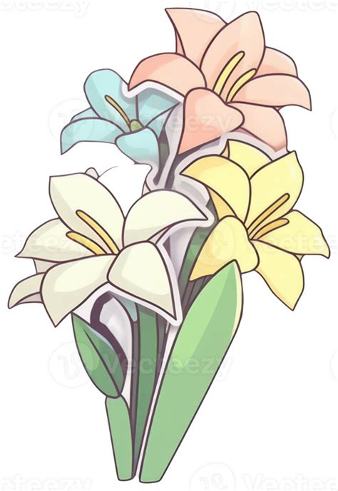 Flower Sticker Transparent Illustration 23409965 Png