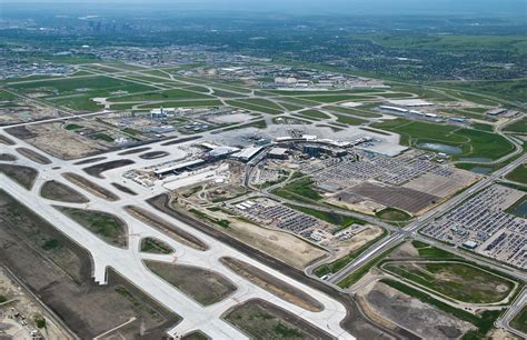 Aerial Photo Calgary International Airport Expansion