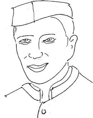 The drawing of first president of india, its a tribute to him for children's day mr. India's Freedom Struggle : Freedom Fighters : Jawaharlal Nehru