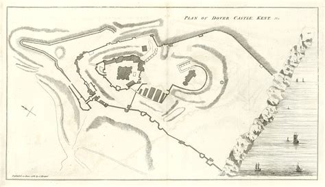 Old And Antique Prints And Maps Kent Dover Castle Plan 1786 Kent