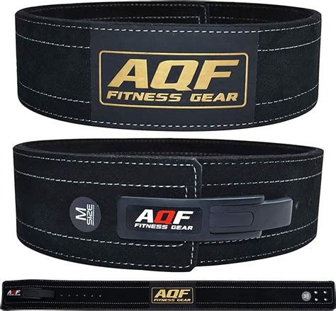 Aqf Leather Weight Lifting Belt Powerlifting Belt Back Support 4