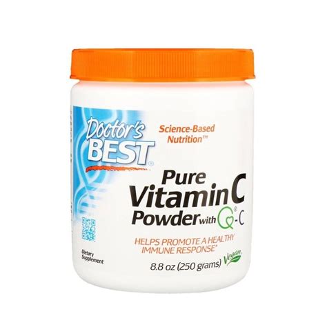 Powdered vitamin c can be easily mixed with water or juice. Doctor's Best, Pure Vitamin C Powder with Q-C, 8.8 oz (250 ...