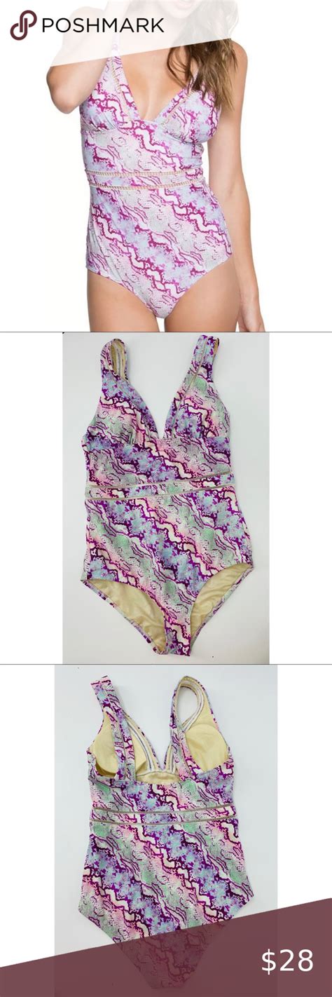 Betsey Johnson Pink Snakeskin Swimsuit Betsey Johnson Swimsuits Betsey