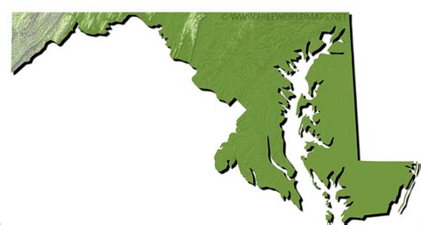 Physical Map Of Maryland