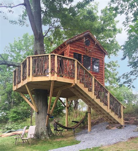 Treehouse Cabin 13 X 16 Platform With 13 X 9 House With