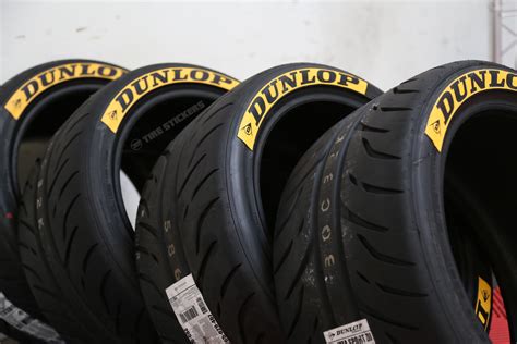 Dunlop Tire Lettering Yellow Tire Stickers Com