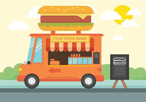 Fast food menu items realistic detailed illustrations. Food Truck vector illustration - Download Free Vectors ...