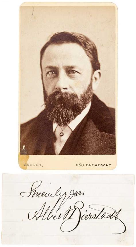 Photograph And Signature Of Albert Bierstadt