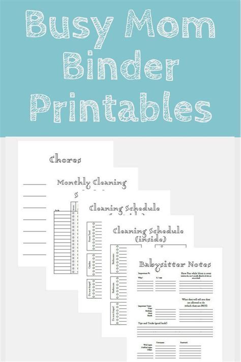 MOM PLANNER PDF Family Binder Household Organizer Household Binder