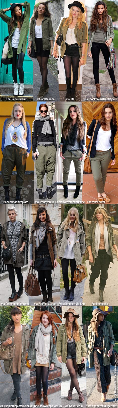 how to wear army green blue is in fashion this year