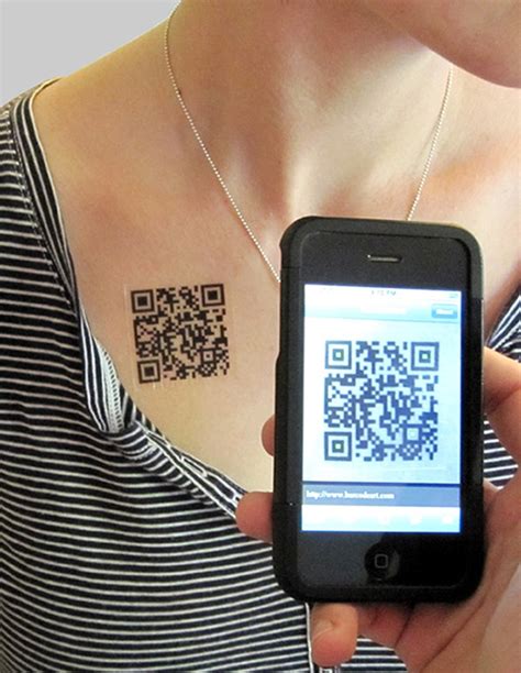 Scan Yourself Geeky Barcode Qr Code Tattoos Bit Rebels