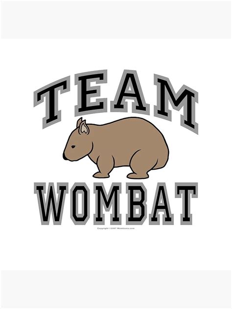 Team Wombat Logo In Schwarz Und Grau Uhr Von Wombania Redbubble