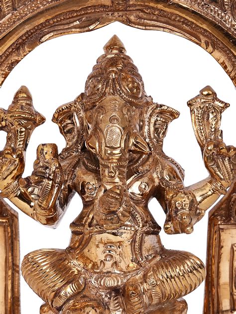 7 Lord Ganesha Seated On Throne Madhuchista Vidhana Lost Wax