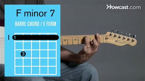 How To Play An F Minor 7 Barre Chord Guitar Lessons Youtube