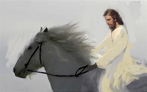 Jesus Christ On Horse Painting By Lynda Lunt Pixels