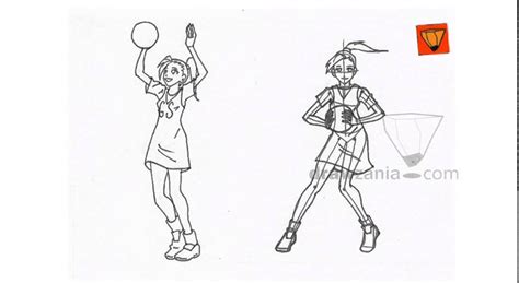Anime Drawing Intermediate 53 Girl Playing Netball Anime Drawings