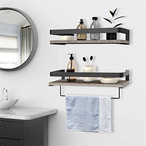 If you prefer the thought of turning the room as part of your bathroom walls into free storage space, but you are not exceptionally confident in your capacity to do it yourself then you might want to appear in its place for wall mounted storage cabinets that are planned to be recessed into the walls. Floating Shelves Wall Mounted 2 Set, Bathroom Shelf with ...