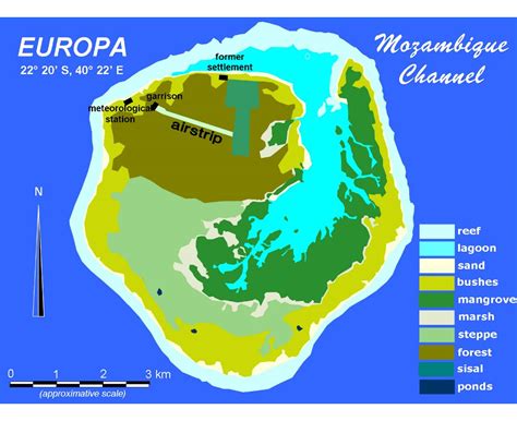 Large Detailed Satellite Map Of Europa Island Europa Island Africa