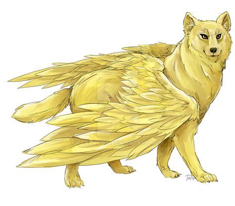 Golden Wolf By Teacupika On Deviantart