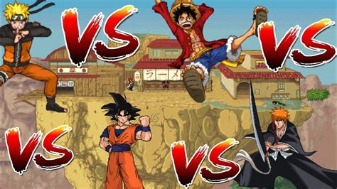 Naruto Vs Goku Vs Luffy Vs Ichigo 💥🗡️ Youtube