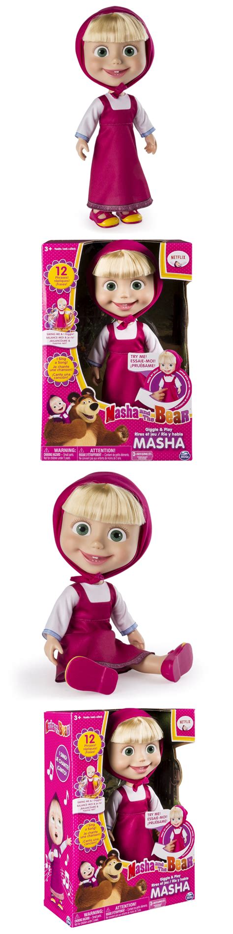 Dolls And Bears Masha And The Bear 12” Giggle And Play Masha Interactive Doll Buy It Now
