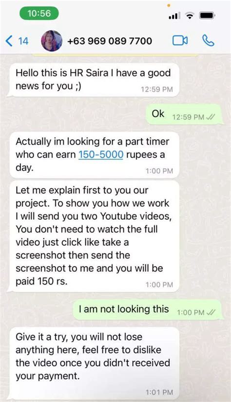 youtube likes scam check the whatsapp messages that made woman lose rs 27 lakh in youtube like