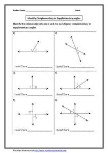 This worksheet provides exercises to understand the concept of different. Relationship of Angles Worksheet for 4th - 7th Grade ...