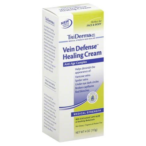 Genuine Virgin Aloe Triderma Vein Defense Healing Cream 4 Oz Walmart