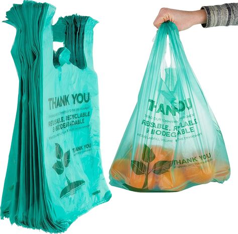 Stock Your Home Eco Grocery Bags 100 Count Biodegradable Plastic